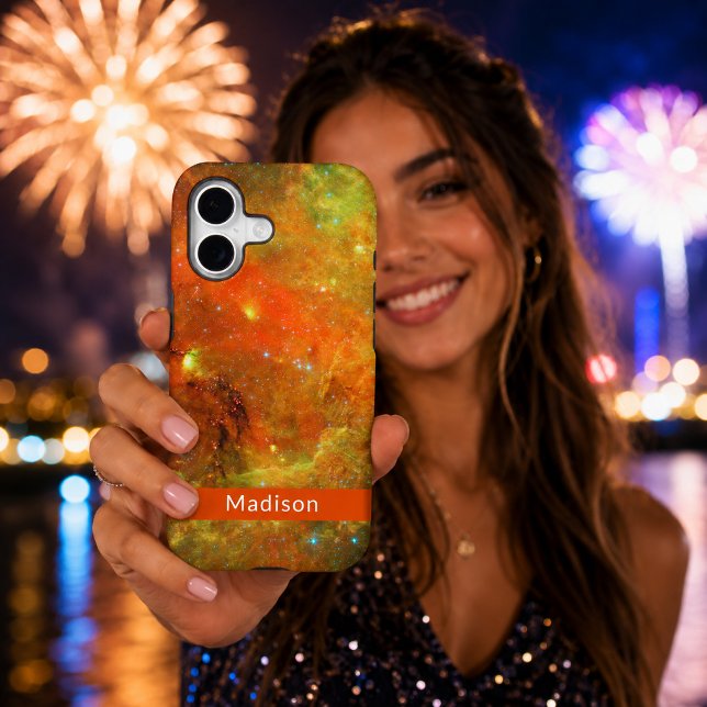 North America Nebula Orange Green Name iPhone 17  (North America Nebula Orange Green Name iPhone 17 Case-Mate iPhone Case)