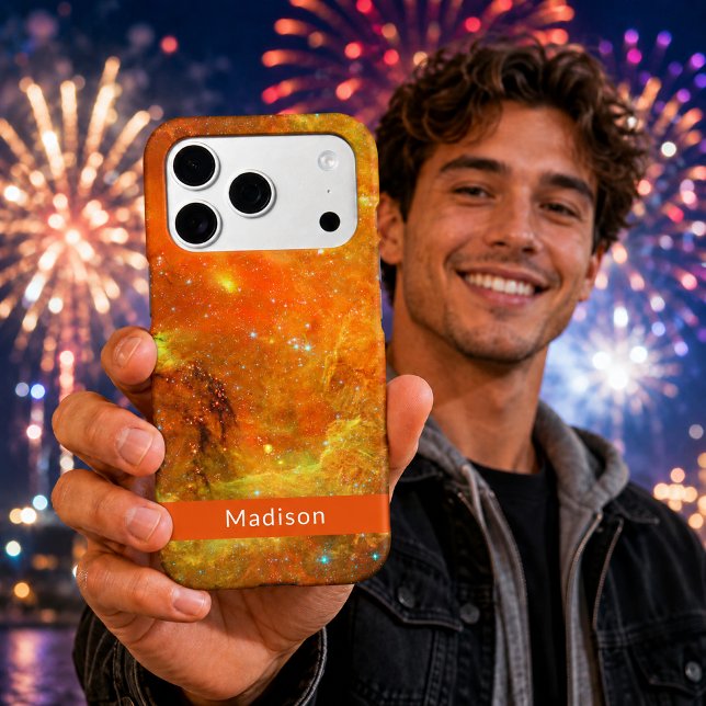 North America Nebula Orange Green Your Name (North America Nebula Orange Green Your Name Case-Mate iPhone Case)