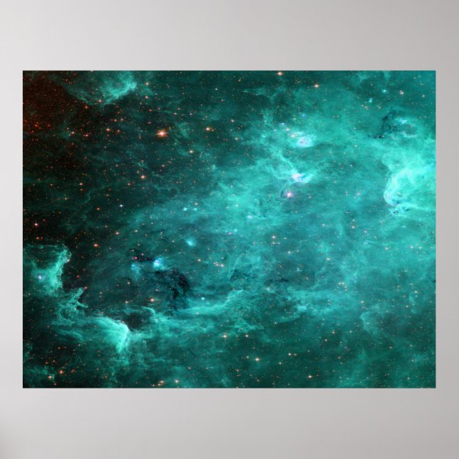 North America Nebula Turquoise Value Poster (Front)