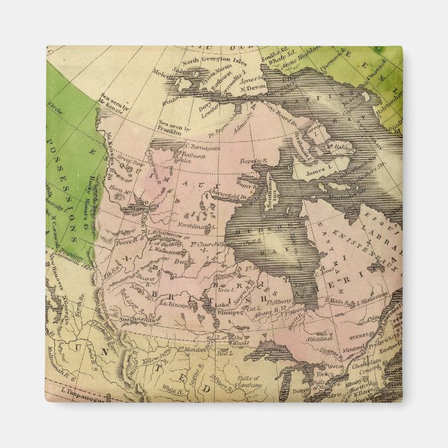 North America Olney Map Magnet (Front)