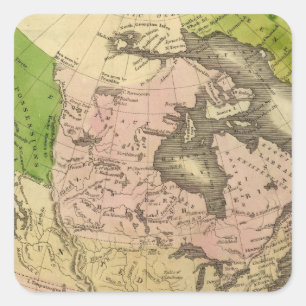 North America Olney Map Square Sticker