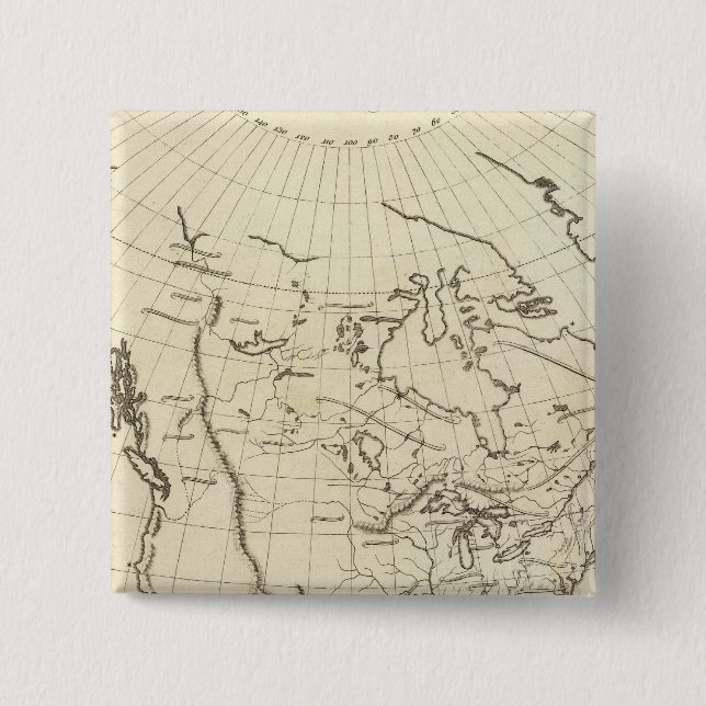 North America outline map 15 Cm Square Badge (Front)
