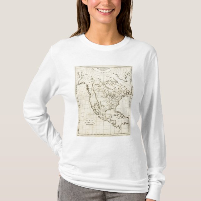 North America outline map T-Shirt (Front)