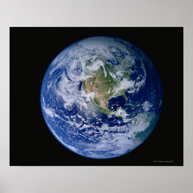 North America Seen from Space Poster (Front)