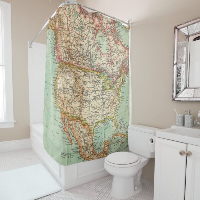 North America Shower Curtain (In Situ)