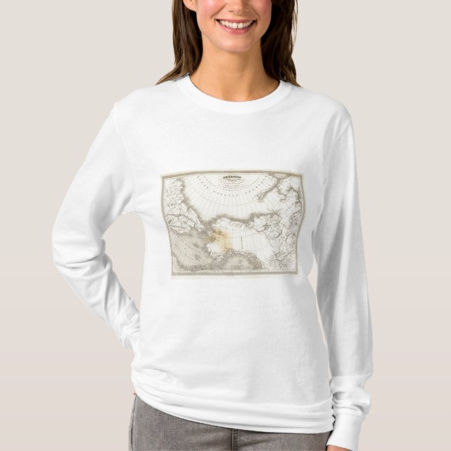 North America uncolored map T-Shirt (Front)