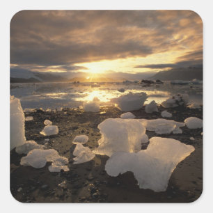 North America, USA, Alaska, Ice Bay, Icescape, Square Sticker