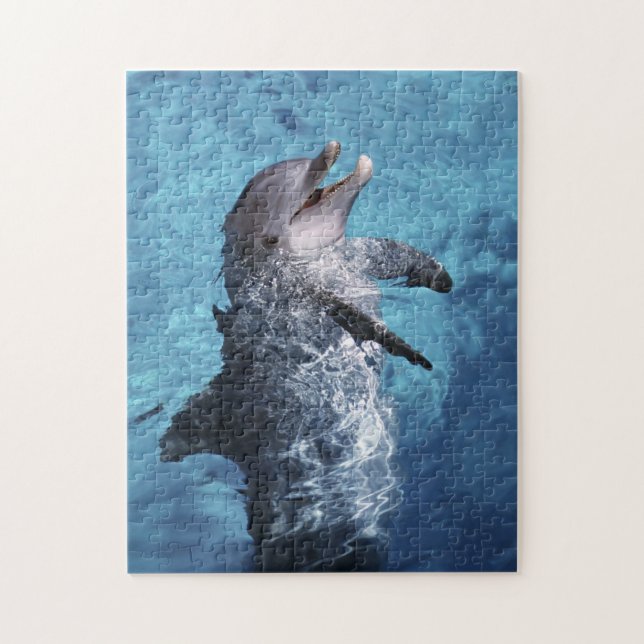 North America, USA, Hawaii. Dolphin Jigsaw Puzzle (Vertical)