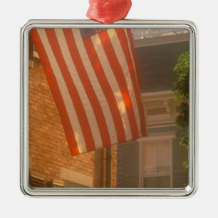 North America, USA, Massachusetts, Nantucket 2 Metal Tree Decoration