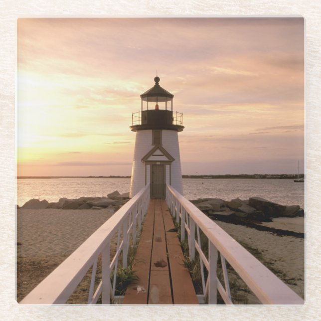 North America, USA, Massachusetts, Nantucket 4 Glass Coaster (Front)