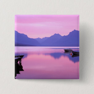 North America, USA, Montana, Glacier National 15 Cm Square Badge