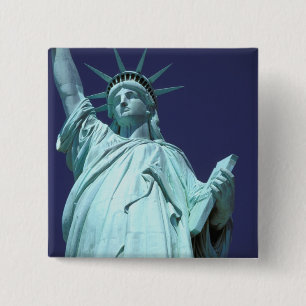 North America, USA, New York, New York City. 7 15 Cm Square Badge