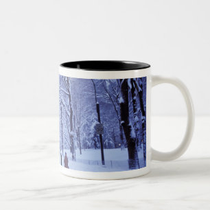 North America, USA, New York, New York City. 8 Two-Tone Coffee Mug