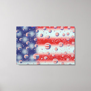 North America, USA, WA, Redmond, U.S. Flag Canvas Print