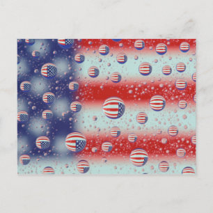 North America, USA, WA, Redmond, U.S. Flag Postcard