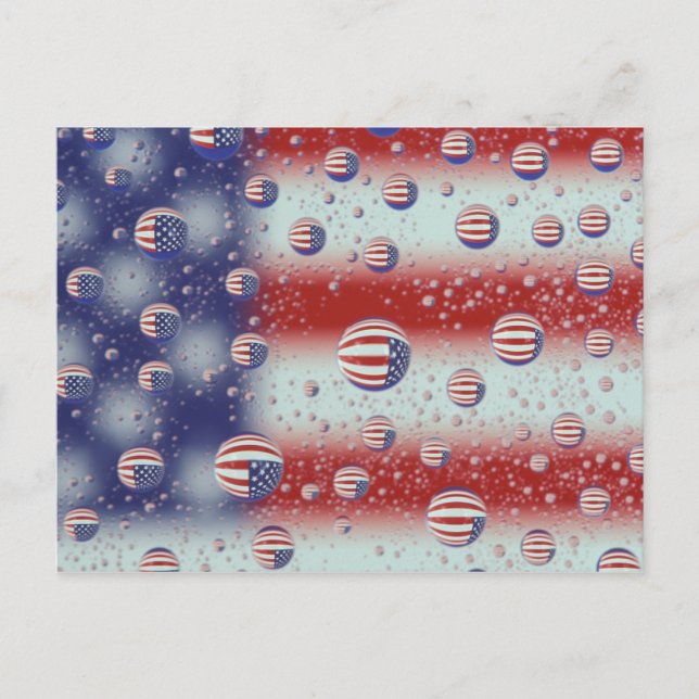 North America, USA, WA, Redmond, U.S. Flag Postcard (Front)
