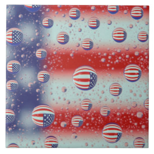 North America, USA, WA, Redmond, U.S. Flag Tile
