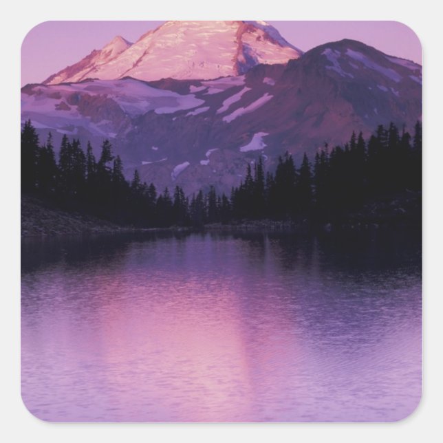 North America, USA, Washington, Mount Baker Square Sticker (Front)