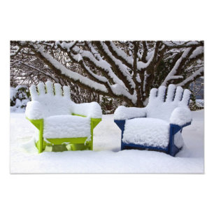 North America, USA, Washington, Seattle, Snow 3 Photo Print