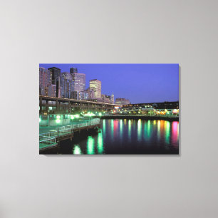 North America, USA, Washington State, Seattle. 6 Canvas Print