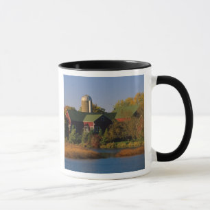 North America, USA, Wisconsin. Red Barn in Mug
