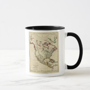 North America with boundaries outlined Mug