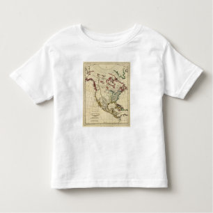 North America with boundaries outlined Toddler T-Shirt