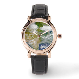 North America With Smoke Visible In Locations. Watch