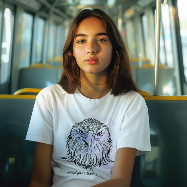 North American Bald Eagle Art | Blue Purple T-Shirt (Creator Uploaded)