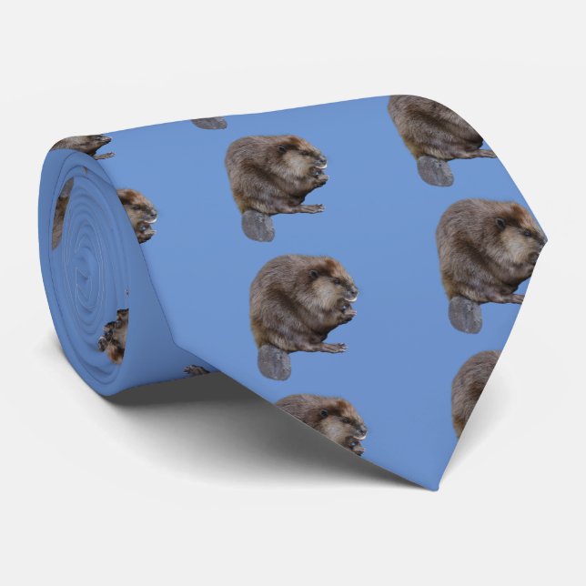 North American beaver Tie (Rolled)