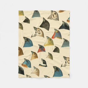 North American Birds Fleece Blanket