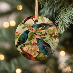 North American Birds   Gustav Mützel Postcard Ceramic Tree Decoration
