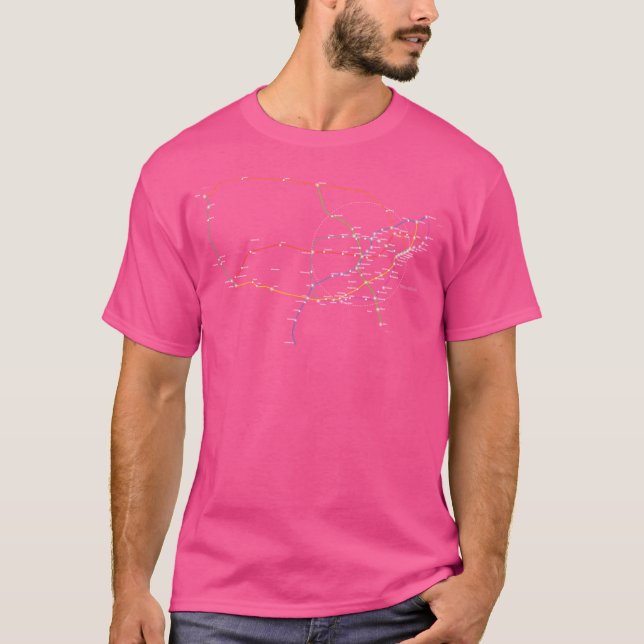 North American High Speed Rail Concept Map T-Shirt (Front)