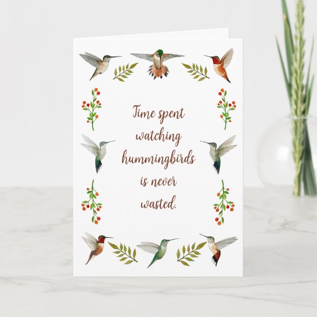 North American Hummingbirds Card (Front)