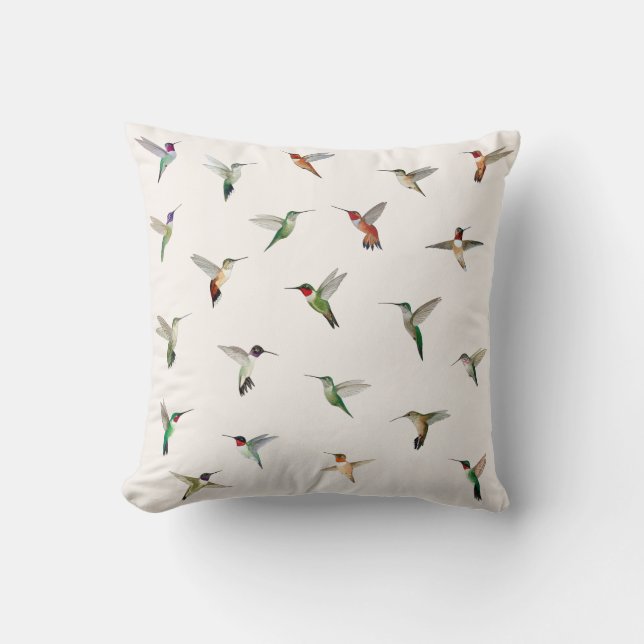 North American Hummingbirds Cushion (Front)