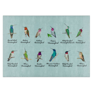 North American Hummingbirds  Cutting Board