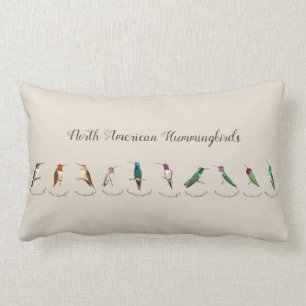 North American Hummingbirds Lumbar Cushion