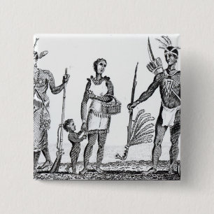 North American Indians 15 Cm Square Badge