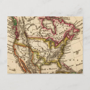 North American Map 2 Postcard