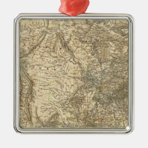 North American Map Metal Tree Decoration