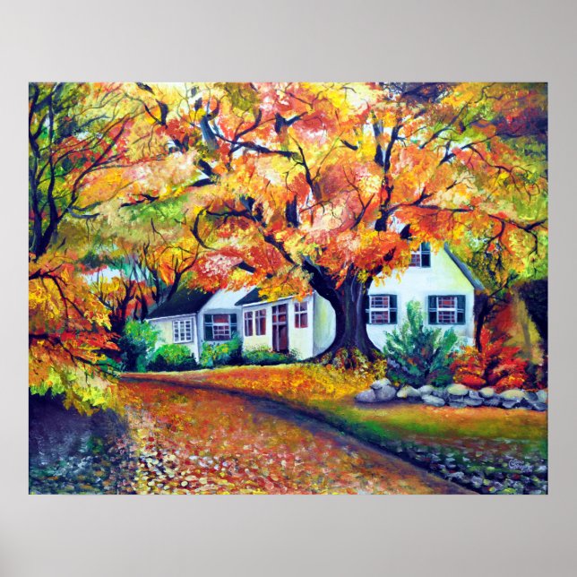 North American Mesmerising Fall Landscape Poster (Front)