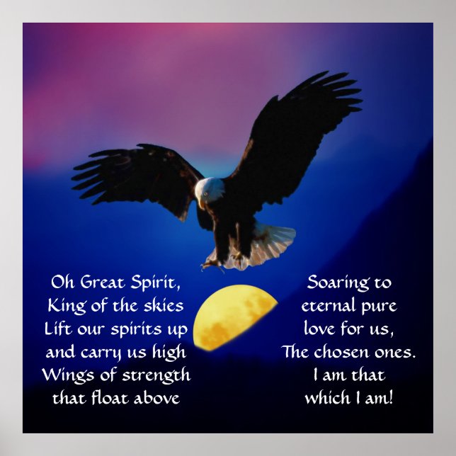 North American Native Indian Prayer Poster (Front)