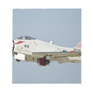 North American Naval FJ2 Fury Jet Fighter flying Notepad