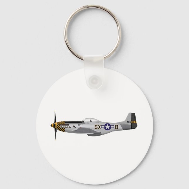 North American P-51D Mustang "Double Trouble Two" Key Ring (Front)
