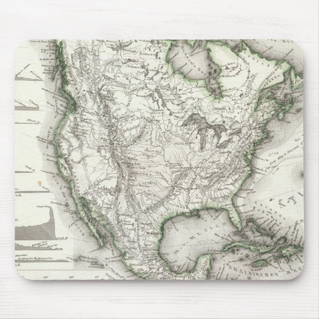 North American Rivers and Mountains Mouse Pad (Front)