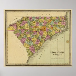 North and South Carolina 6 Poster