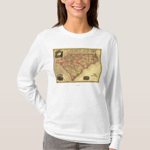 North and South CarolinaPanoramic Map T-Shirt