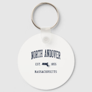 North Andover Ma Jn1 Vintage Athletic Blue Design  Key Ring