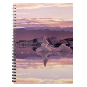 North Atlantic, Iceland, Breioamerkurjokull Spiral Notebook