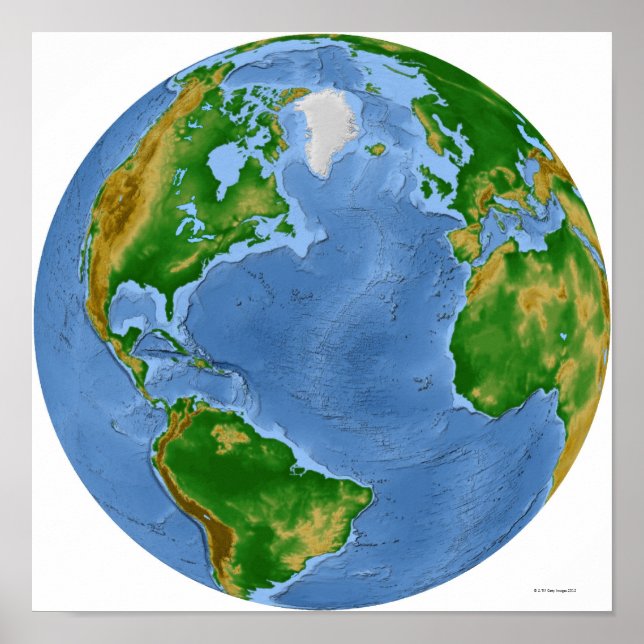 North Atlantic Vegetation Map Poster (Front)